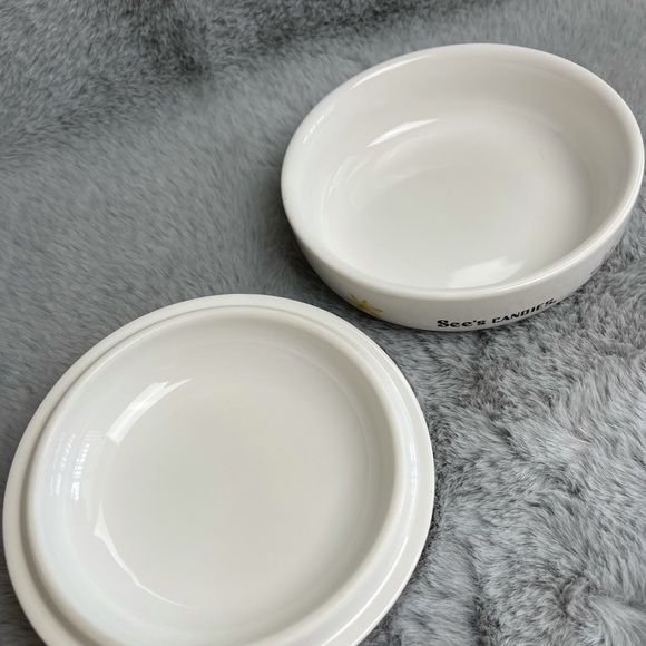 See’s Candies ceramic floral jar 5.5”X5.5”X3.5” - Picture 4 of 9